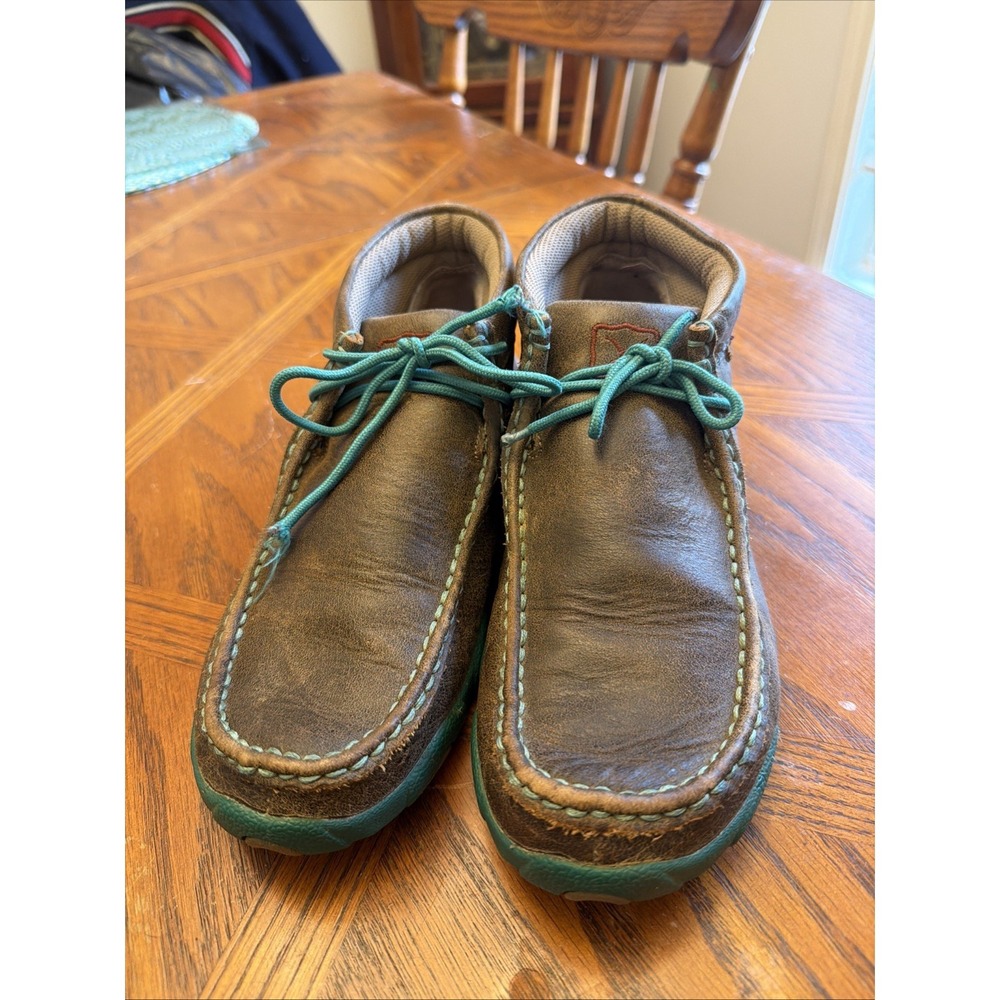 Twisted X Chukka Moc Shoes Women's 7.5 Leather Comfort Aqua/brown